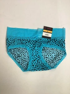 Womens No Boundaries Blue Black Polka Dot Micro Hipster Briefs NEW! NWT - Picture 1 of 4