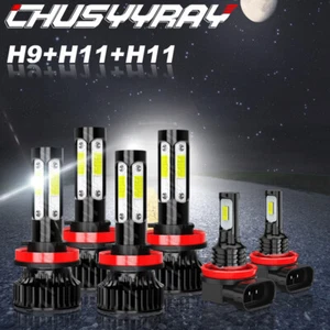 for Chevy Camaro 2014 2015 6000K LED Headlight Kit High Low Beam Fog Light Bulb - Picture 1 of 12