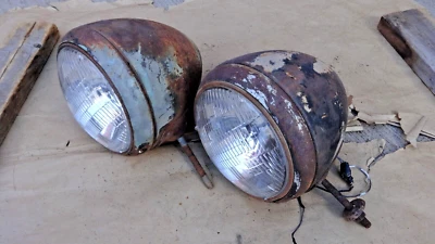 B-L-C 682-J HEADLIGHTS Original pair Vintage Accessory Custom rod BLC - Image 1 of 4