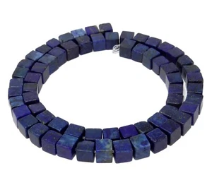 😏 Cubo de lapislázuli aprox. 6 mm hebra de cuentas de piedras preciosas para cadena y más 😉 - Imagen 1 de 1