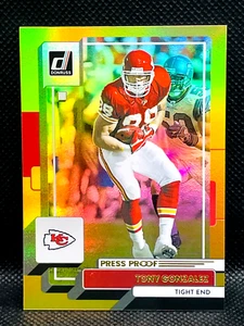 2022 Donruss Premium - TONY GONZALEZ #280 - Gold Press Proof Holo Prizm CHIEFS - Picture 1 of 2