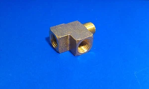Solid Brass Street Pipe Tee 1/4" Inch Male X Two 1/4" Female NPT Air Fuel Water - Picture 1 of 5