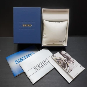 SEIKO Watch Blue Presentation Box Only With Outer Box Pillow and Manuals - Picture 1 of 5