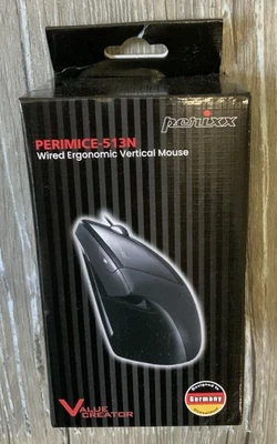 Perixx Vertikal Perimice-513 Ergonomische Maus USB Schwarz 6 Tasten (L7-19 - Bild 1 von 4