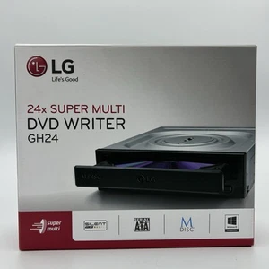 LG Gh24 Super Multi 24x DVD Writer for Windows PC NEW - Afbeelding 1 van 4