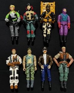 Lot 8 Vtg 8” GI Joe Action Figures ARAH Cobra 1980s Gung Ho Dogfight Psyche Out - Picture 1 of 24