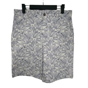 NWT Crown & Ivy Girls Kids Youth Blue Floral Chino Shorts Size 18 Pockets - Picture 1 of 13