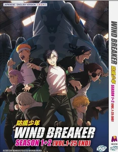 DVD Wind Breaker Season 1+2 Vol.1-25 End – 3 Discs (Dual Audio - Japan/English) - Picture 1 of 3