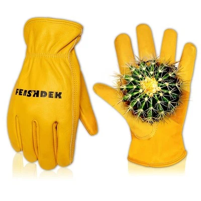 MARKE FEISHDEK Leder Handschuhe Arbeitshandschuhe Herren Gartenhandschuhe Dornenfest Damen