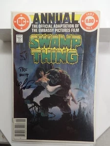 Swamp Thing Annual # 1 1982 DC Comics Signed By Artist Mark Texiera VG Condition - Picture 1 of 13