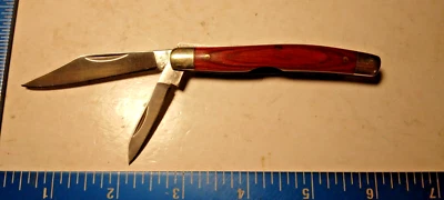 Navaja de bolsillo RUKO RUK0069 2 hojas mango de madera Foto 1 de 4