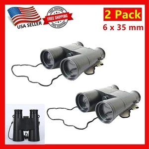 2 Pack of Binocular 6X35 Zoom Outdoor Travel Compact Folding Telescope Day/Night - Picture 1 of 4