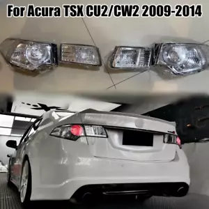 4PCS Crystal Clear Lens Brake Lamp Tail Lights for TSX CU2/CW2 2009-2014 No Bulb - Picture 1 of 21