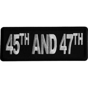 45th and 47th Trump Embroidered Sew On Iron On Biker Patch 4" x 1. 1/2" - Picture 1 of 3