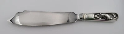 Cuchillo para pasteles Georg Jensen Sterling 10 1/4" - Patrón de flores - Artículo # 9706 Foto 1 de 4