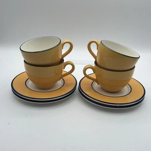 SET 4 TAZZE VINTAGE PAGNOSSIN IRONSTONE + PIATTINI GIALLO & BLU TREVISO ITALIA - Foto 1 di 9