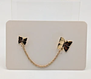 Sara Coventry Double Butterfly Pin With Chain Gold Tone Vintage - Picture 1 of 5