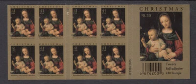 US #4206a Madonna & Child 41c Complete DS Booklet of 20 Mint Never Hinged - Image 1 of 2