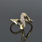 9ct Solid Yellow Gold Hallmarked Natural Genuine Diamond Infinity Ring