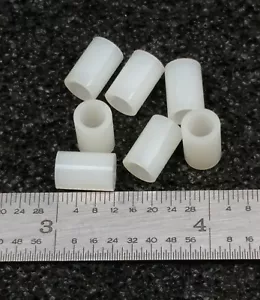 NYLON SPACERS 1/4" ROUND #8 HOLE 3/8" LONG - 1000 pcs - Picture 1 of 1