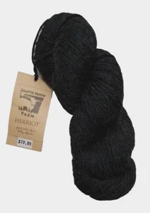 One Juniper Moon Yarn Farm Herriot Extra-fine Baby Alpaca Black 3.5oz NWT - Picture 1 of 5