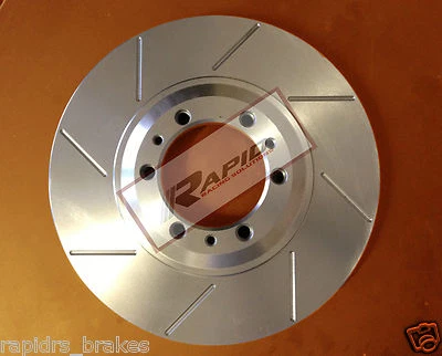 FORD BA BF FG (6 CYL) REAR SLOTTED  DISC BRAKE  ROTORS + BRAKE PADS 303mm - Image 1 of 3