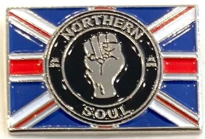 Emaillestiftabzeichen: Emaillestiftabzeichen: Northern Soul Union Jack (EPB49) (Neu) - Bild 1 von 1