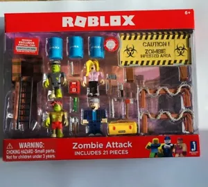 21 Piece Set Roblox Zombie Attack Large Action Figure Playset Age 6+ box damage - Picture 1 of 11