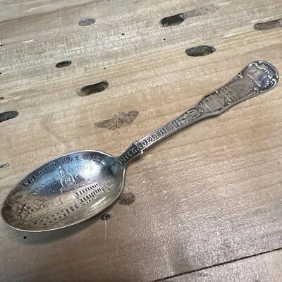 Cuchara de recuerdo de plata esterlina Independence Hall Philadelphia 28 g H704 Foto 1 de 4