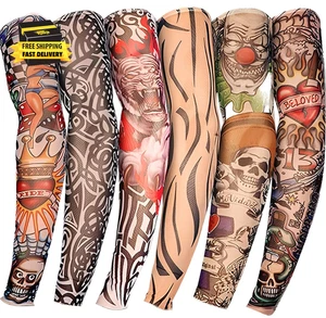 Tattoo Sleeves for Men, 6Pcs Arm Sleeves Fake Tattoos Sleeves to Cover Arms Sun - Picture 1 of 7