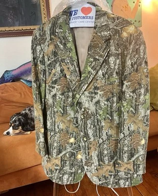 Blazer de sarga con estampado de árbol real para hombre talla 42R Foto 1 de 2