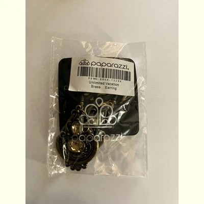 Brincos de bronze para férias Paparazzi Unlimited - Imagem 1 de 2
