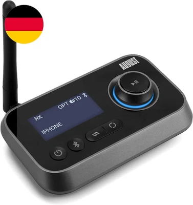 August MR280 Bluetooth 5.0 Audio Sender Empfänger 2 in 1 Für TV PC Kopfhörer Hif