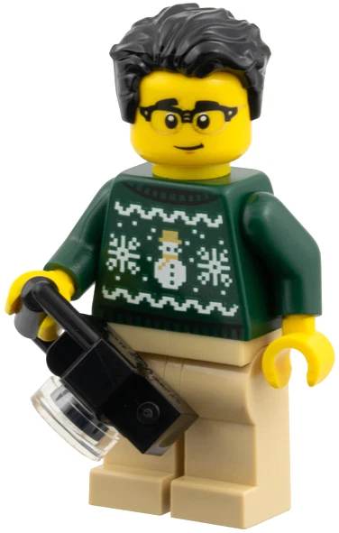 LEGO City Women Mum in Sand Blue Christmas Holiday Sweater Minifigure from 60475
