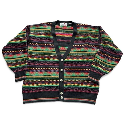De Colección Florence Tricot Coogi Estilo Cárdigan Suéter Audaz Retro Swagger Para Hombre’s L Foto 1 de 4