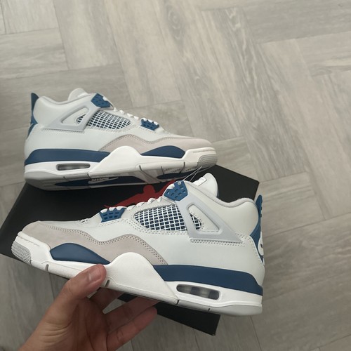 ?⚪️Air Jordan 4 Retro Blu Militare UK8.5 Nuovo Autentico?⚪️