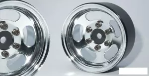 SSD 1,55" Stahl Schlitz Räder CHROM SSD00475 V2 Naben 12 mm Sechskant Beadlock - Bild 1 von 4