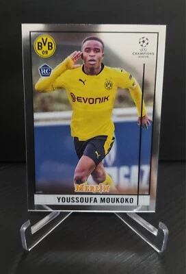 2021 Youssoufa Moukoko Topps Merlin Chrome Rookie RC - Image 1 of 2