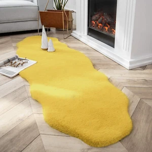 Faux Rabbit Fur Fuzzy Soft Fluffy Plush Cozy Shaggy Area Rug Assorted Colors - Picture 1 of 98