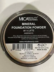 Mineral Makeup Foundation Powder #MF-14 Latte Mica Beauty MicaBella New 05/2025 - Picture 1 of 1