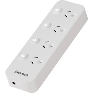 JACKSON PT1614 4 Outlet Switched Powerboard White - Picture 1 of 4
