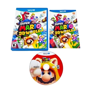 Super Mario 3D World Nintendo Wii U Complete w/ Manual TESTED CIB - Picture 1 of 4