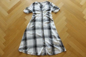 H&M mama Umstands-kleid maternity Gr.XS/34 schwarz weiß festlich Schwangerschaft - Foto 1 di 6