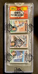 1983 LA Dodgers Topps Cardboard Header Baseball Rack Pack BBCE Autenticato - Foto 1 di 2