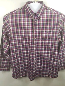 Jos A Bank Mens Button Down Dress Shirt Multi-Color Plaid Long Sleeve Size XL A1 - Picture 1 of 6
