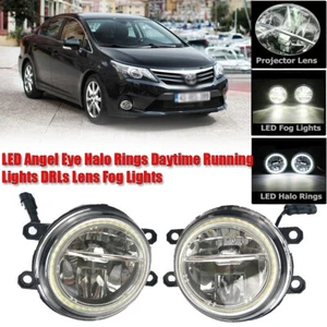 LED Fog Light Kit Angel Eye Rings DRL Daytime Running Lamp For Toyota Avensis - Bild 1 von 9