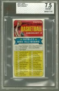 1970-71 Topps #101 Basketball Checklist 2 BVG 7.5 Near Mint + - Picture 1 of 2