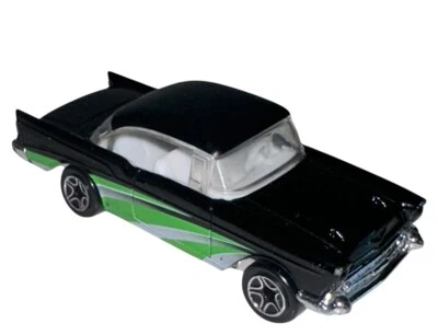 Matchbox 1957 Chevrolet Bel-Air Coupe Black Green Silver Loose 1997 - Image 1 of 4