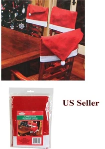 Weihnachtshaus Weihnachtsmütze Stuhlhussen - 6er Set NEU - Bild 1 von 3