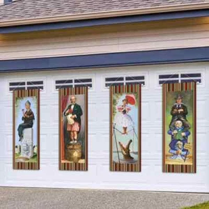 Disney Haunted Mansion Ride 4 Tapestry Set Stretching Wall Display 40" Vinyl NEW - Picture 1 of 4